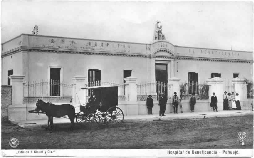 Primer edificio del Hospital pehuajense.